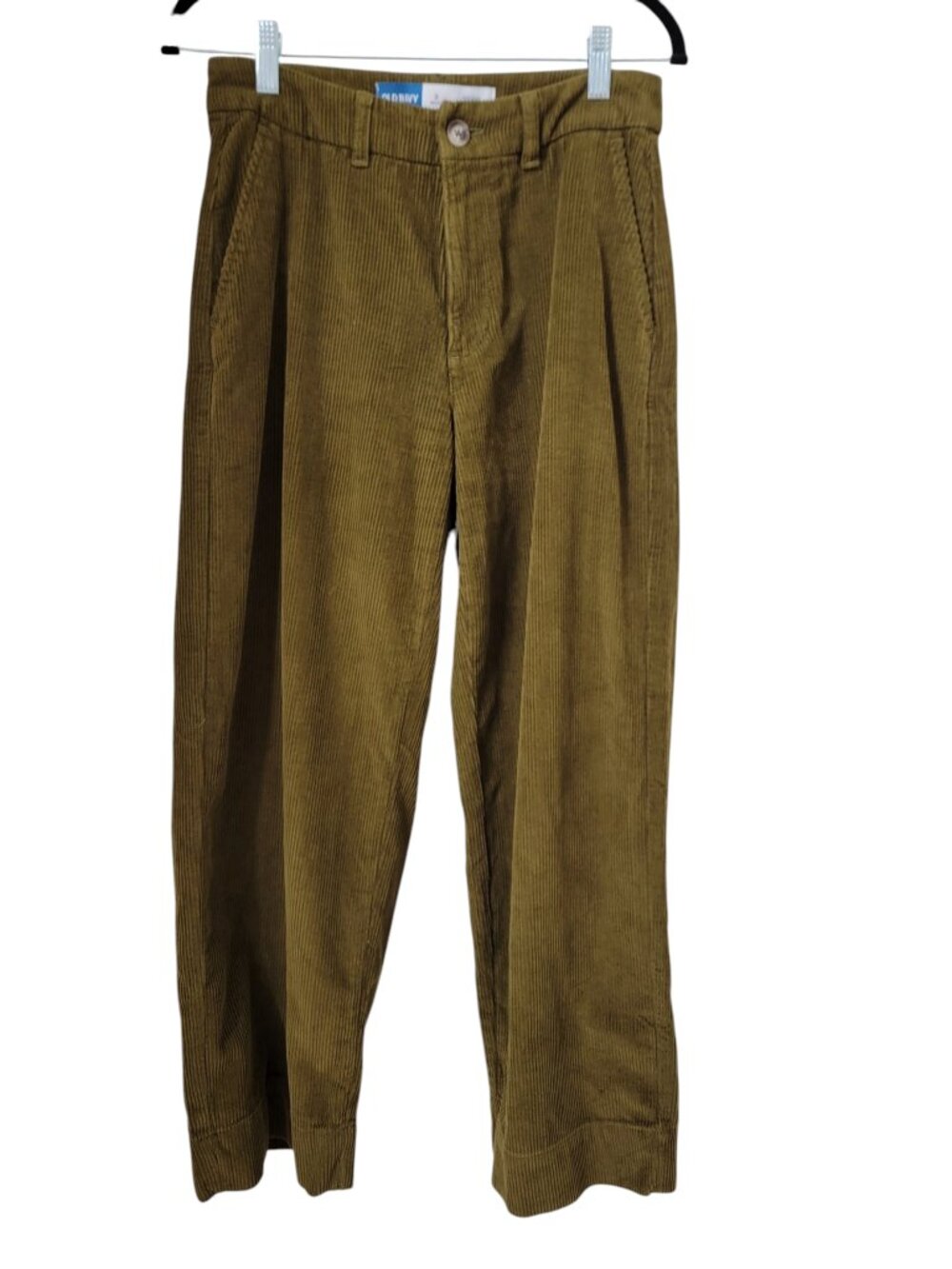 Old Navy Size 2P Olive-Brown High Rise Wide Leg Corduroy Trousers
